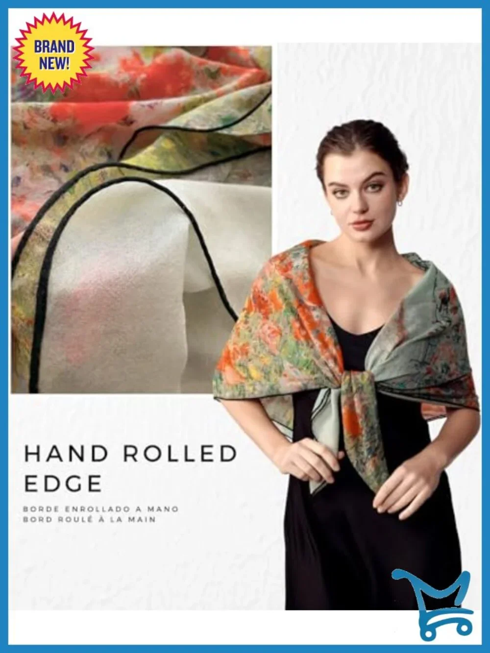 Cashmere Scarf Wrap - Featherlight Wrinkle-Free Square Shawl for Travel Office